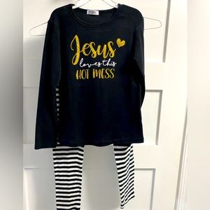 Outfit Jesus Loves this Hot Mess Kids size 7 - 8